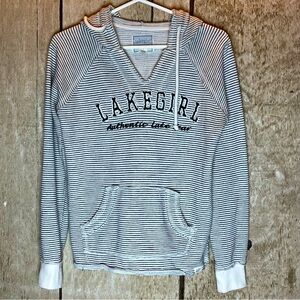 Sweatshirt lake girl stripped hoody small medium